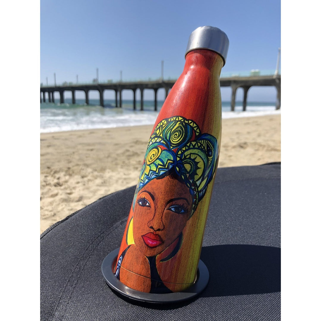 Blessed to Live Without Stress by Sylvia "Gbaby" Cohen: African American Stainless Steel Bottle