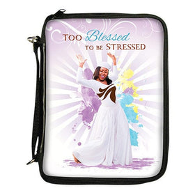 Too Blessed to be Stressed-Bible Cover-African American Expressions-11x8 inches-Vinyl-The Black Art Depot