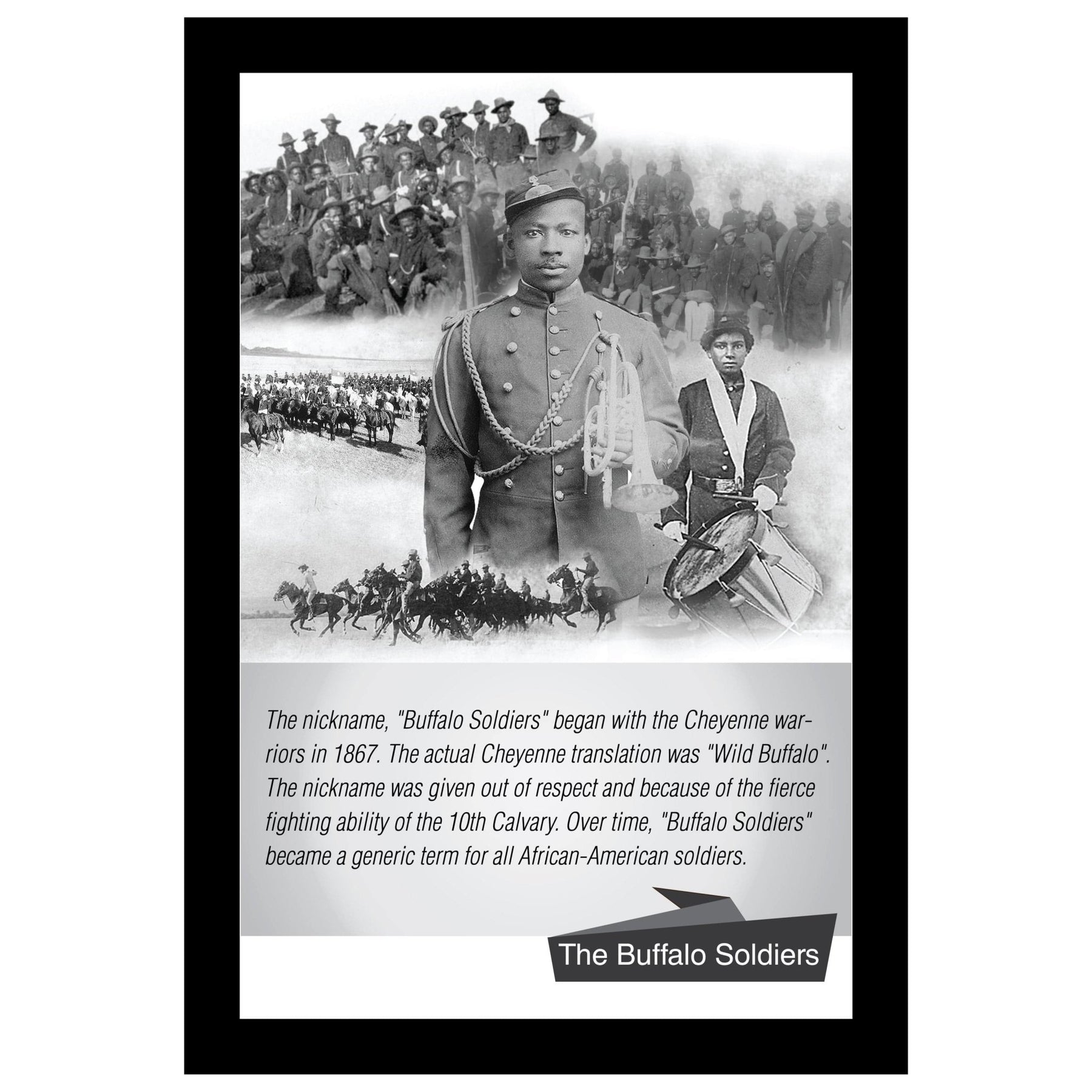 2 of 2: Buffalo Soldiers by Sankofa Designs (Black Frame)