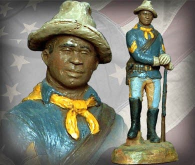Buffalo Soldier Corporal Figurine (Hand Painted) by Michael Garman