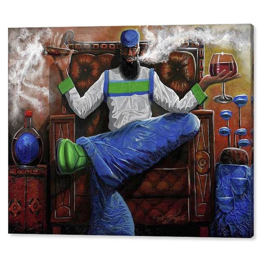 2 of 2: The Cigar Lounge by Dion Pollard (Canvas)