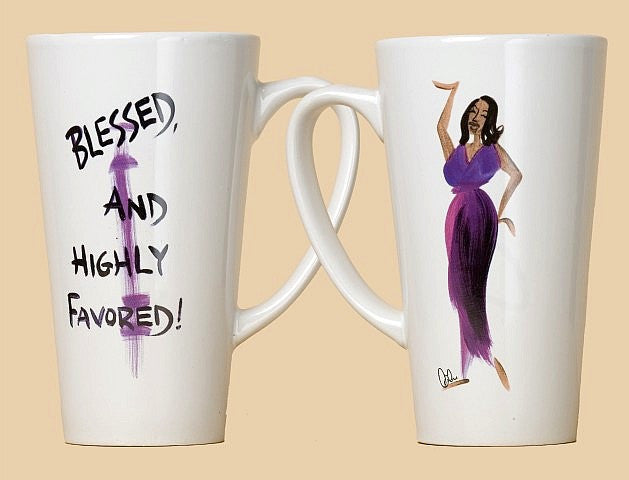 Blessed and Highly Favored Mug by Cidne Wallace 