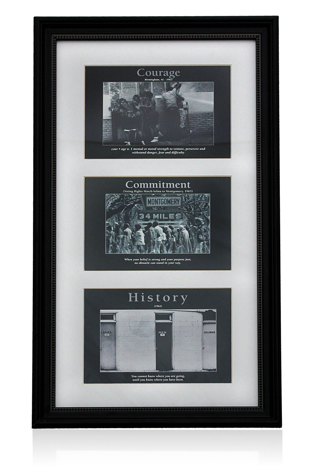 Courage, Commitment and History by D'azi Productions (Black Frame)