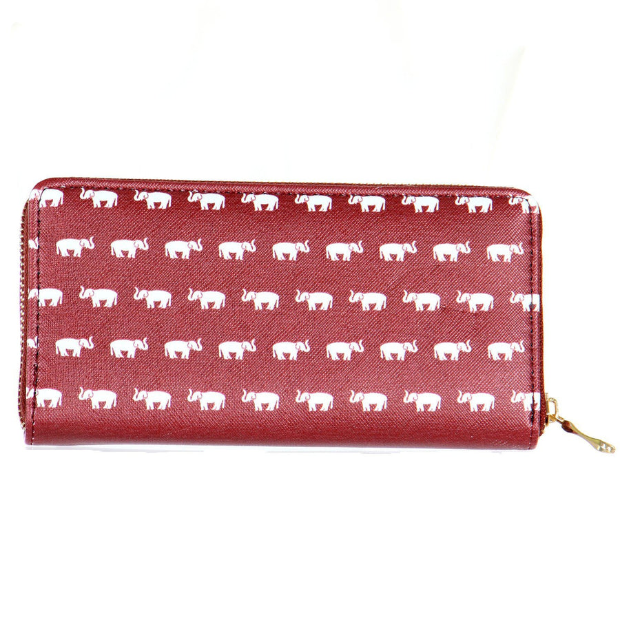 Delta Sigma Theta Inspired Crimson Elephant Wallet