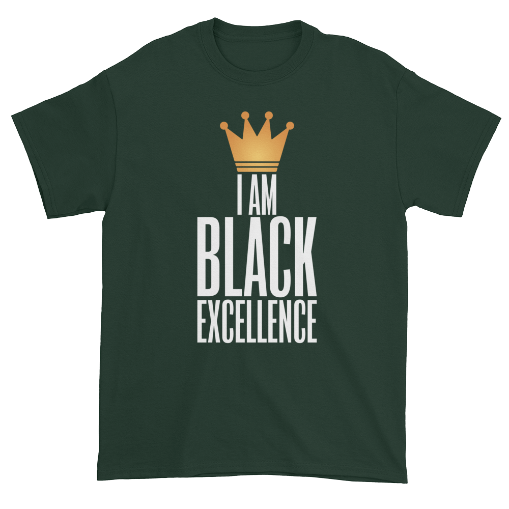 4 of 9: I Am Black Excellence Men's Short Sleeved T-Shirt (Green)