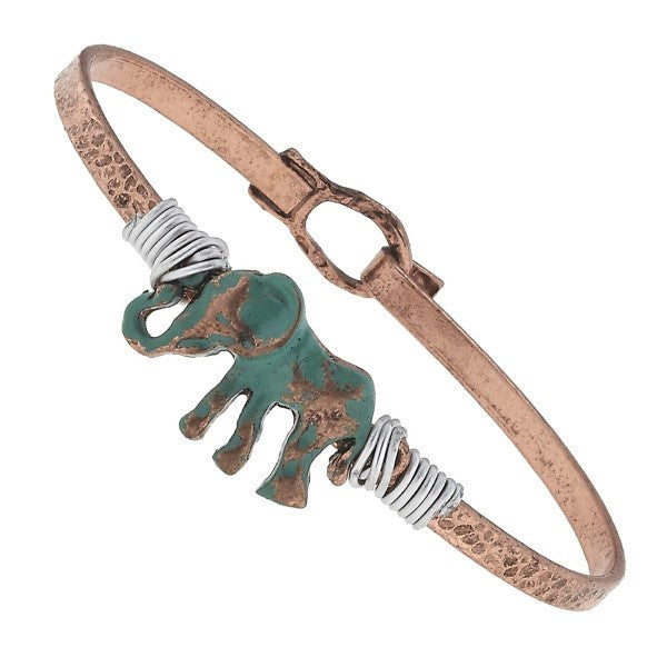 Delta Sigma Theta Copper Toned Elephant Bracelet