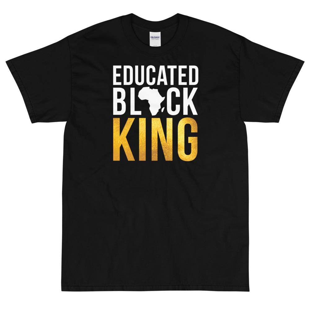 1 of 7: Educated Black King Short Sleeve Unisex T-Shirt-T-Shirt-RBG Forever-Small-Black-The Black Art Depot