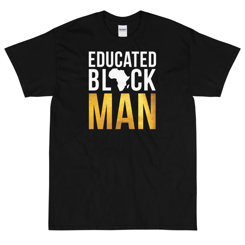 1 of 7: Educated Black Man Short Sleeve Unisex T-Shirt-T-Shirt-RBG Forever-Small-Black-The Black Art Depot