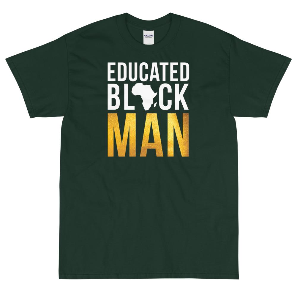 Educated Black Man Short Sleeve Unisex T-Shirt-T-Shirt-RBG Forever-Small-Forest-The Black Art Depot