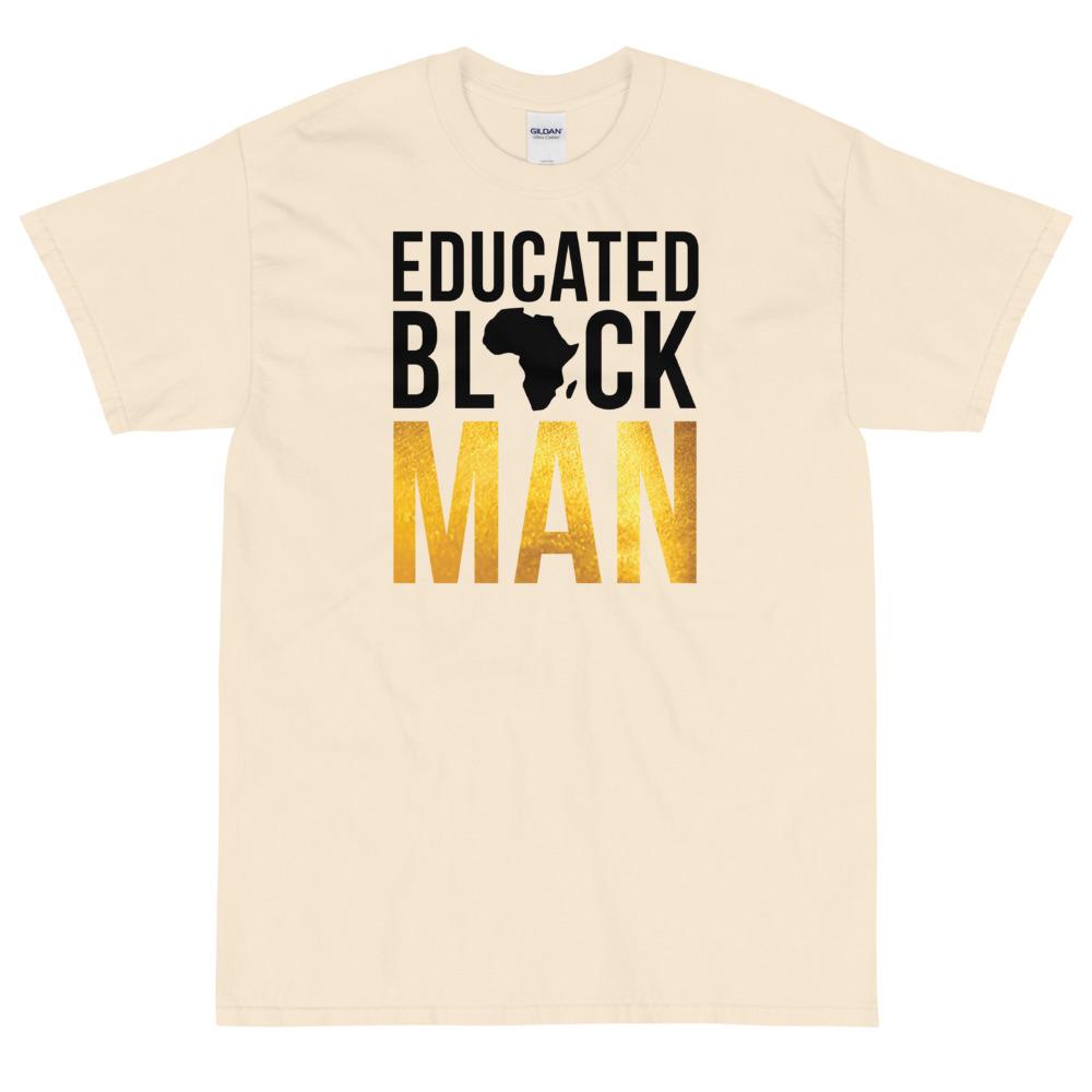 Educated Black Man Short Sleeve Unisex T-Shirt-T-Shirt-RBG Forever-Small-Natural-The Black Art Depot