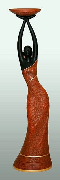 Woman Votive Candleholder (Red) II