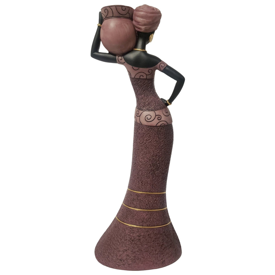 African Woman (Purple): Essence of Africa Candle Holder Series