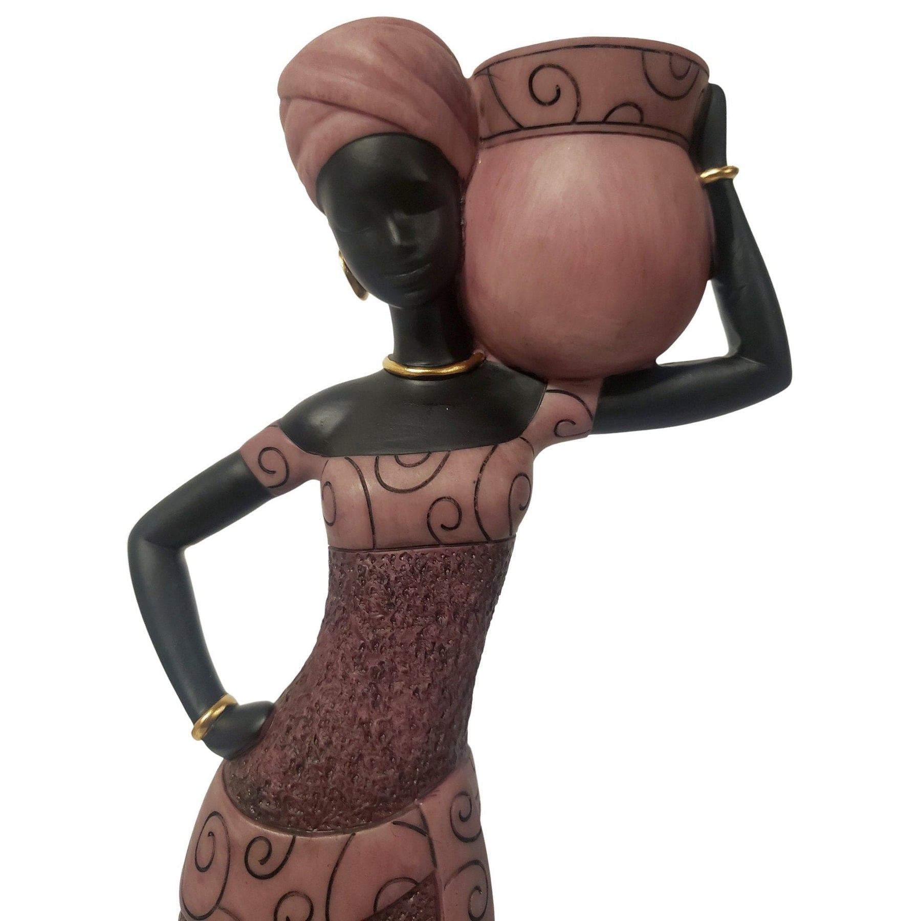 2 of 5: African Woman (Purple): Essence of Africa Candle Holder Series