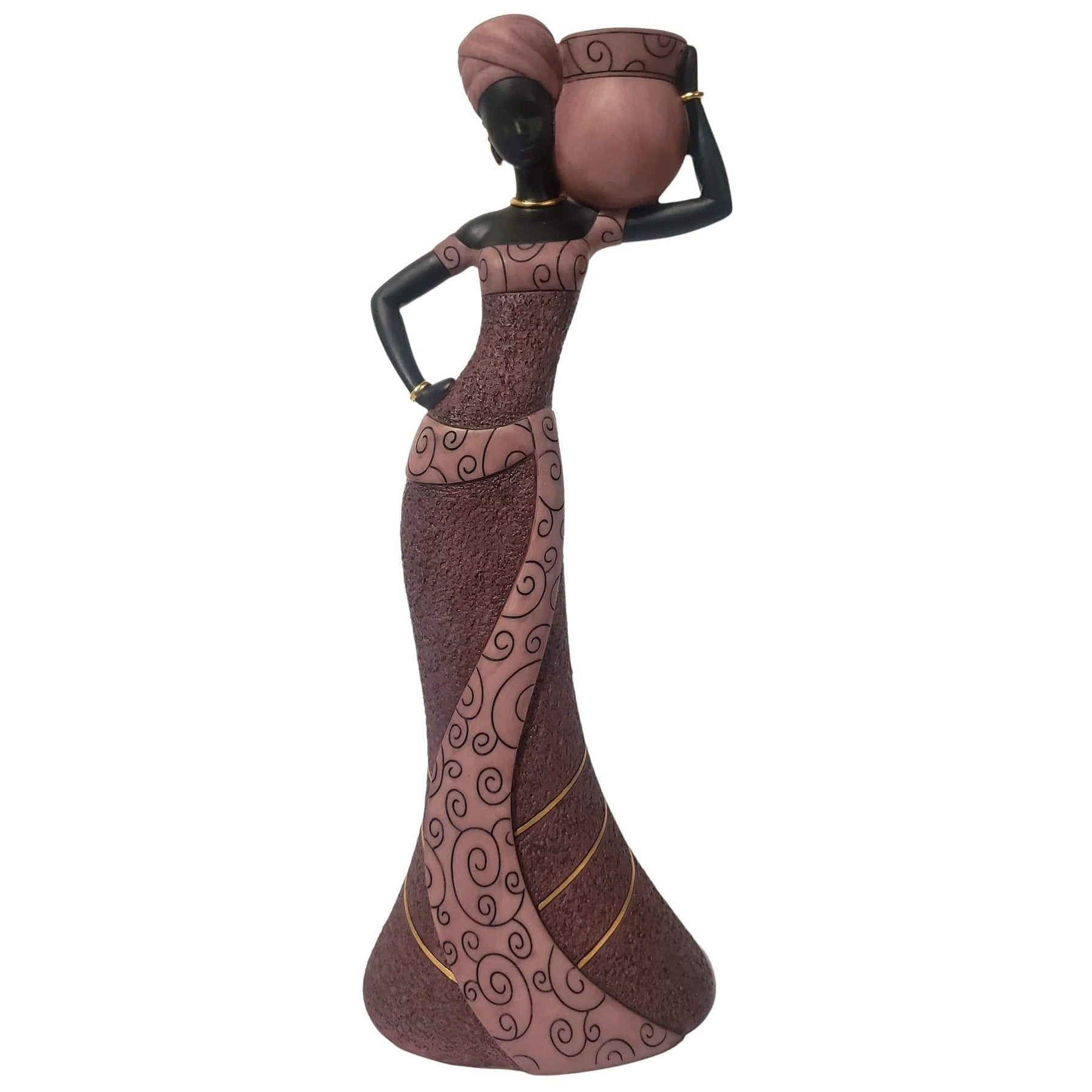 1 of 5: African Woman (Purple): Essence of Africa Candle Holder Series