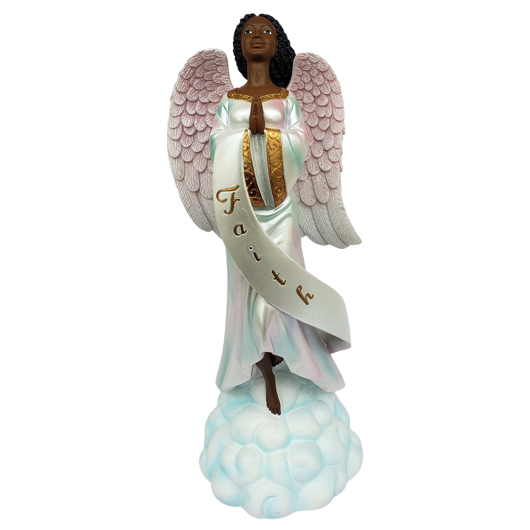 1 of 7: Praise Angel: African American Angelic Figurine