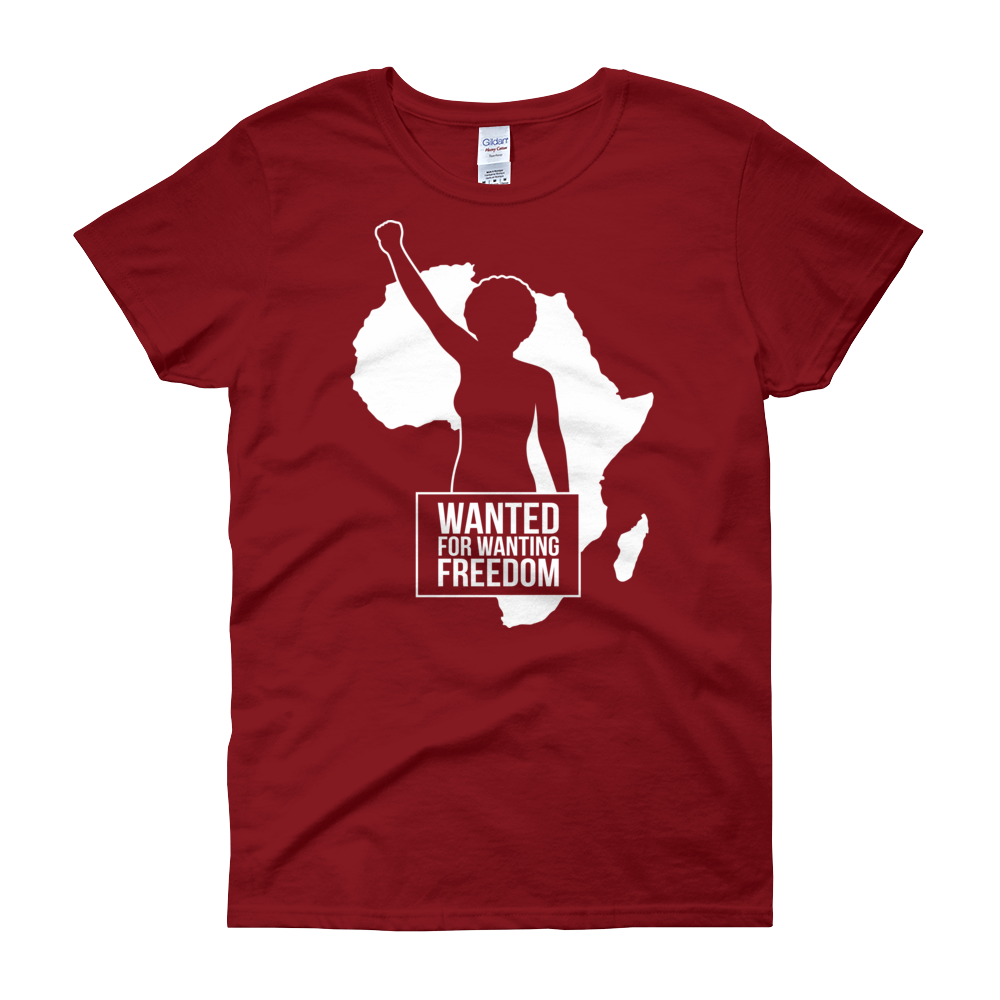 Wanted for Wanting Freedom Women's Short Sleeve T-Shirt (Red)