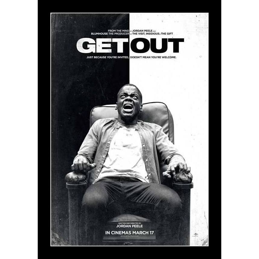 Get Out: African American Movie Poster (Black Frame)