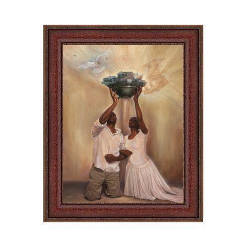 Give It All God-Art-WAK-18x12 inches-Brown Frame-The Black Art Depot
