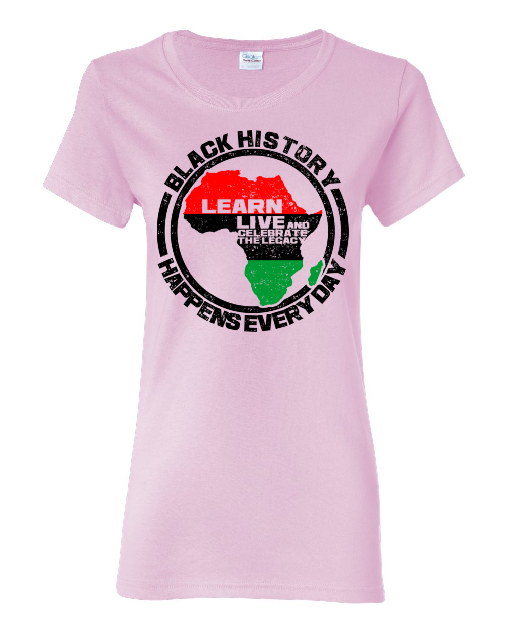 Black History Happens Everyday Women's T-Shirt by RBG Forever (Pink)