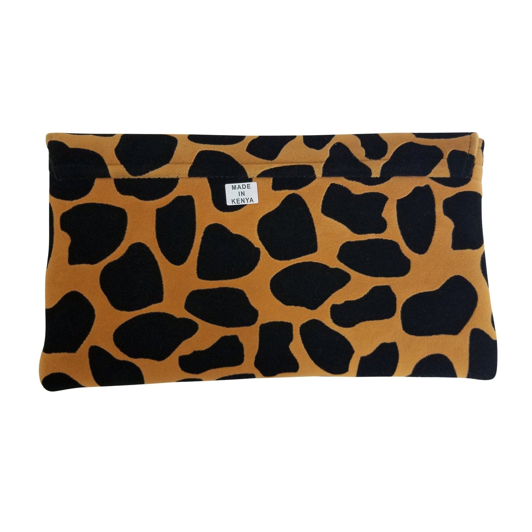 3 of 3: Authentic African Hand Made Giraffe Print Envelope Clutch (Kenya)