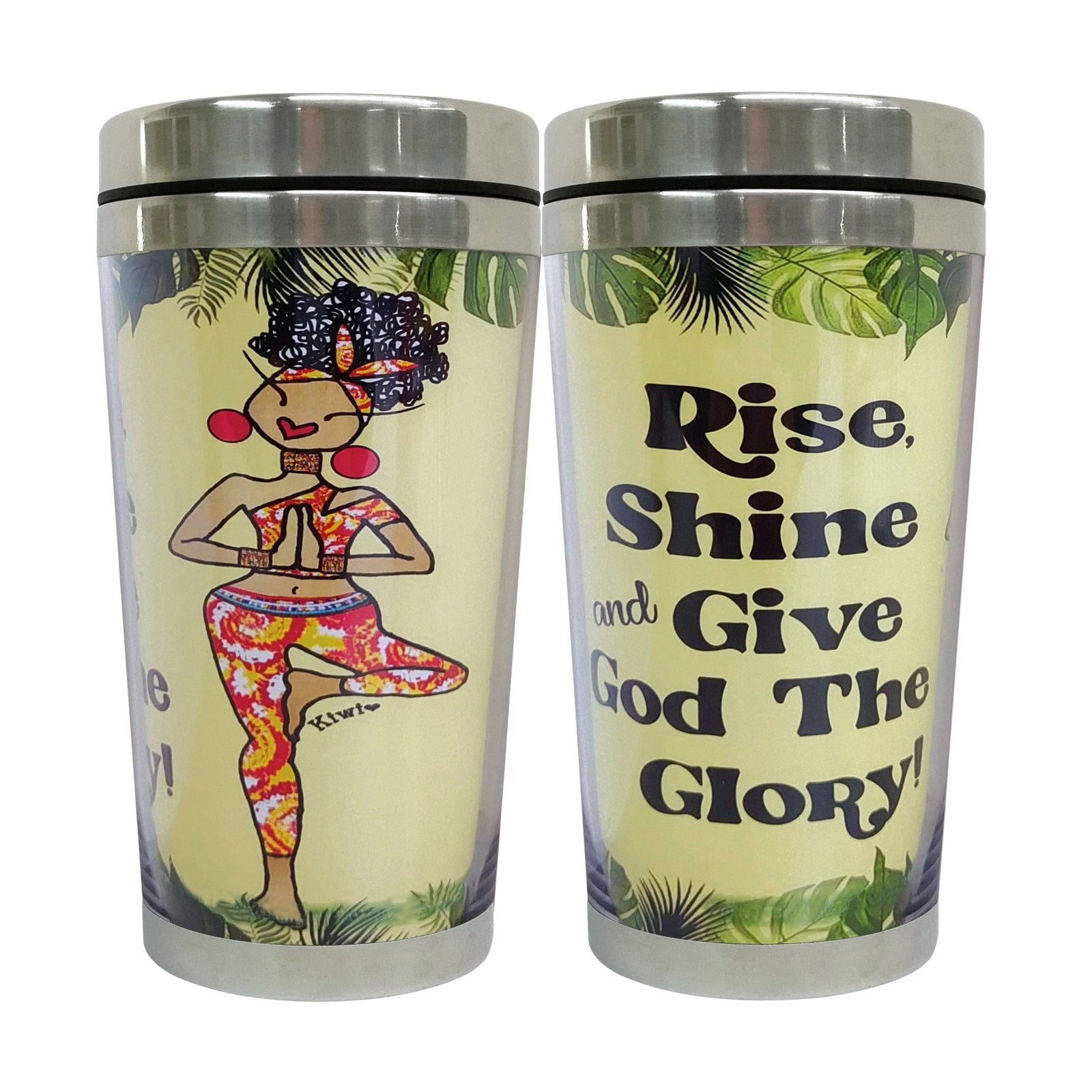 1 of 5: Give the GOD the Glory by Kiwi McDowell: African American Travel Mug/Tumbler