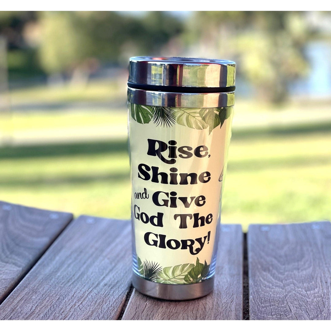 Give the GOD the Glory by Kiwi McDowell: African American Travel Mug/Tumbler