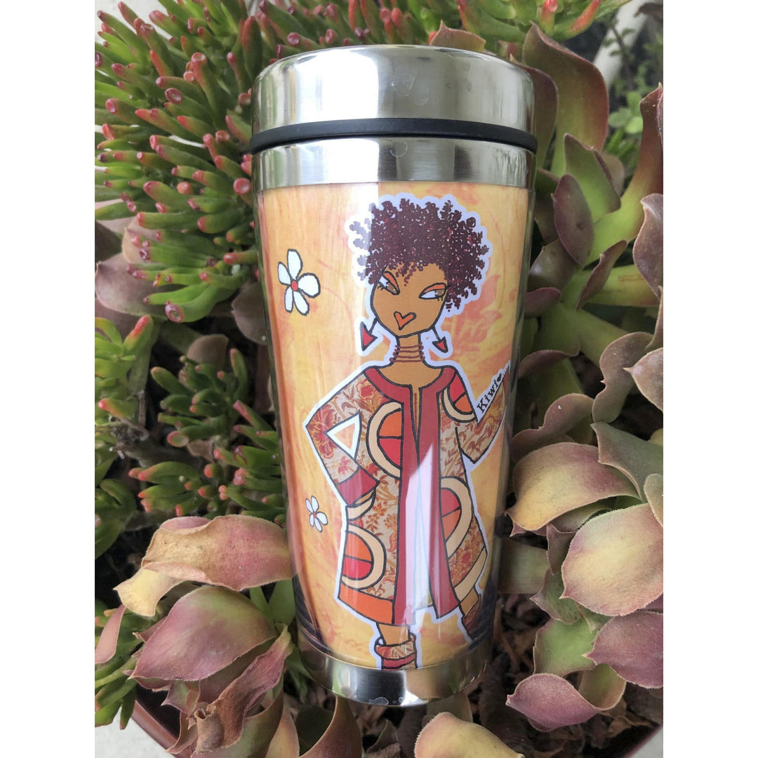 Give the GOD the Glory by Kiwi McDowell: African American Travel Mug/Tumbler