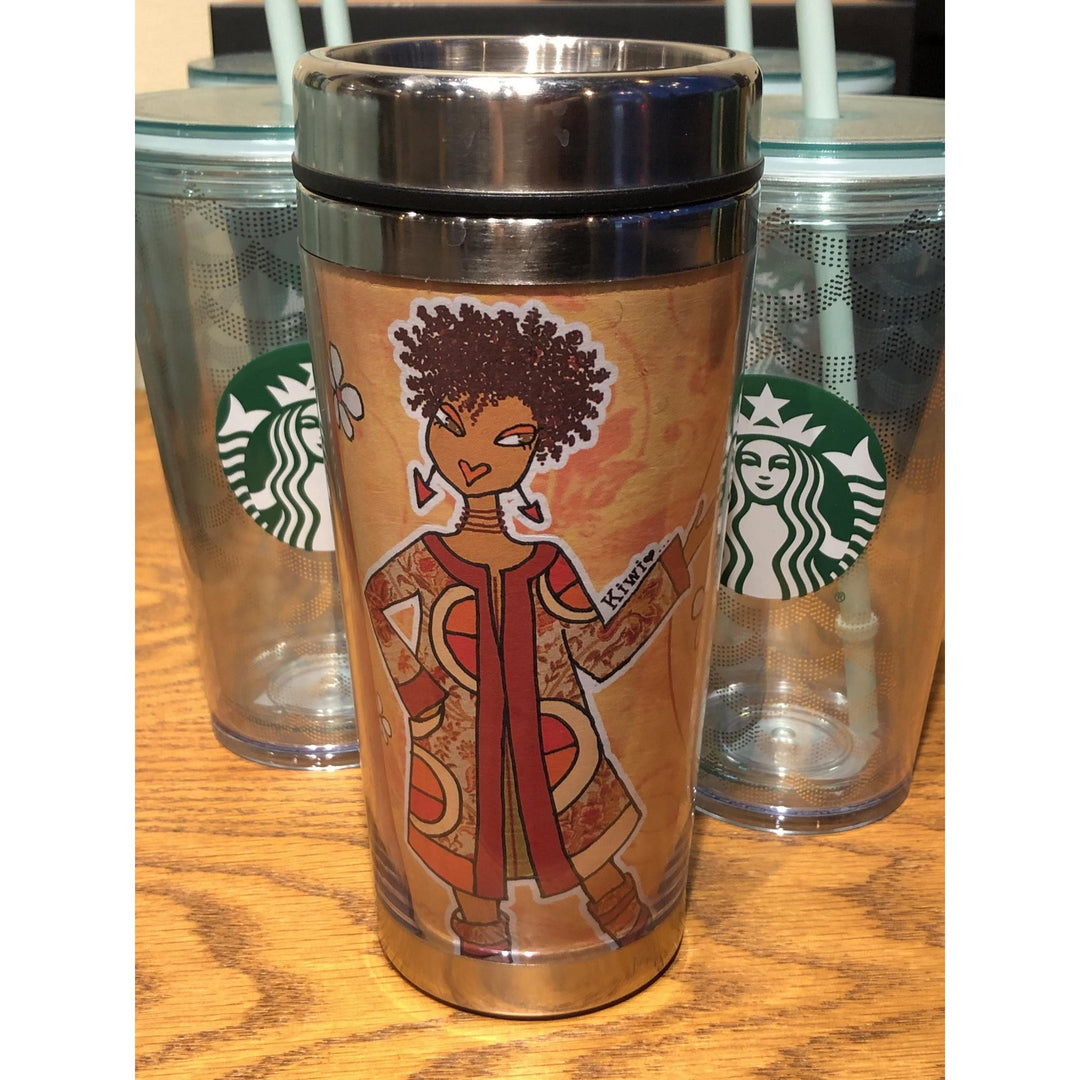 Give the GOD the Glory by Kiwi McDowell: African American Travel Mug/Tumbler