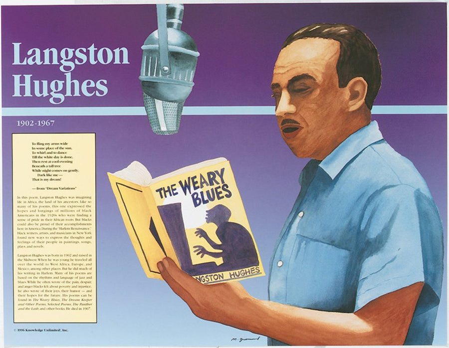 Great Black Americans: Langston Hughes Poster by Knowledge Unlimited 