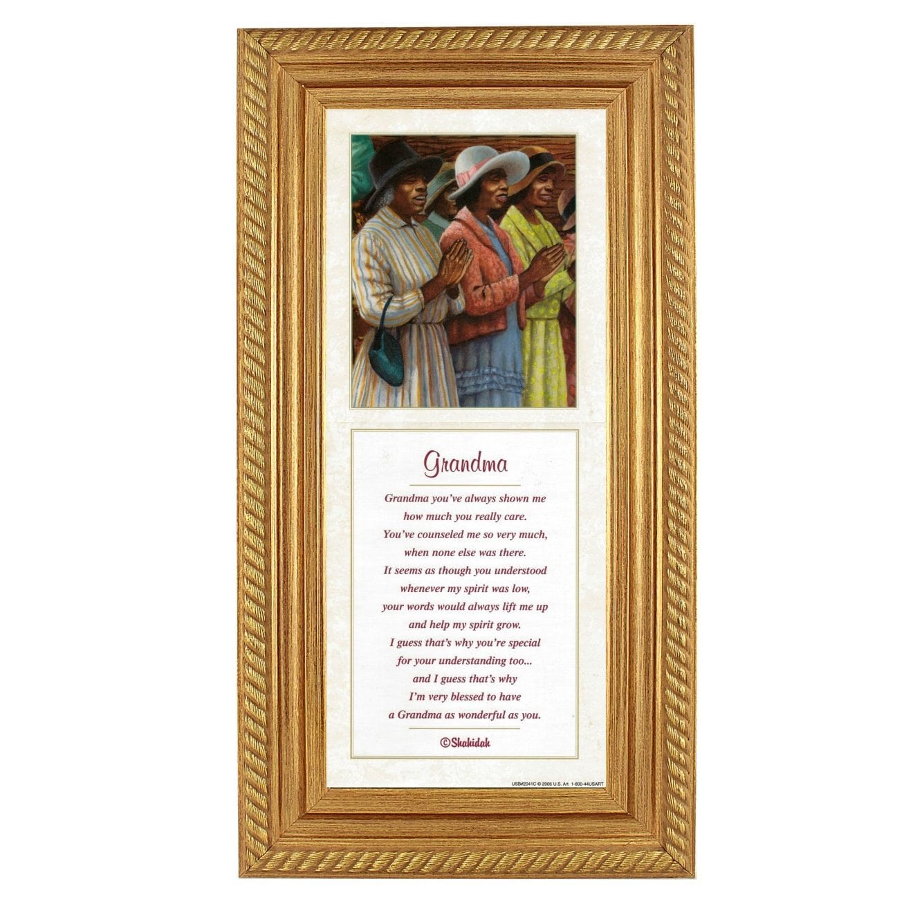 2 of 2: Grandma-Literary Art-Shahidah-20x8 inches-Gold Frame-The Black Art Depot