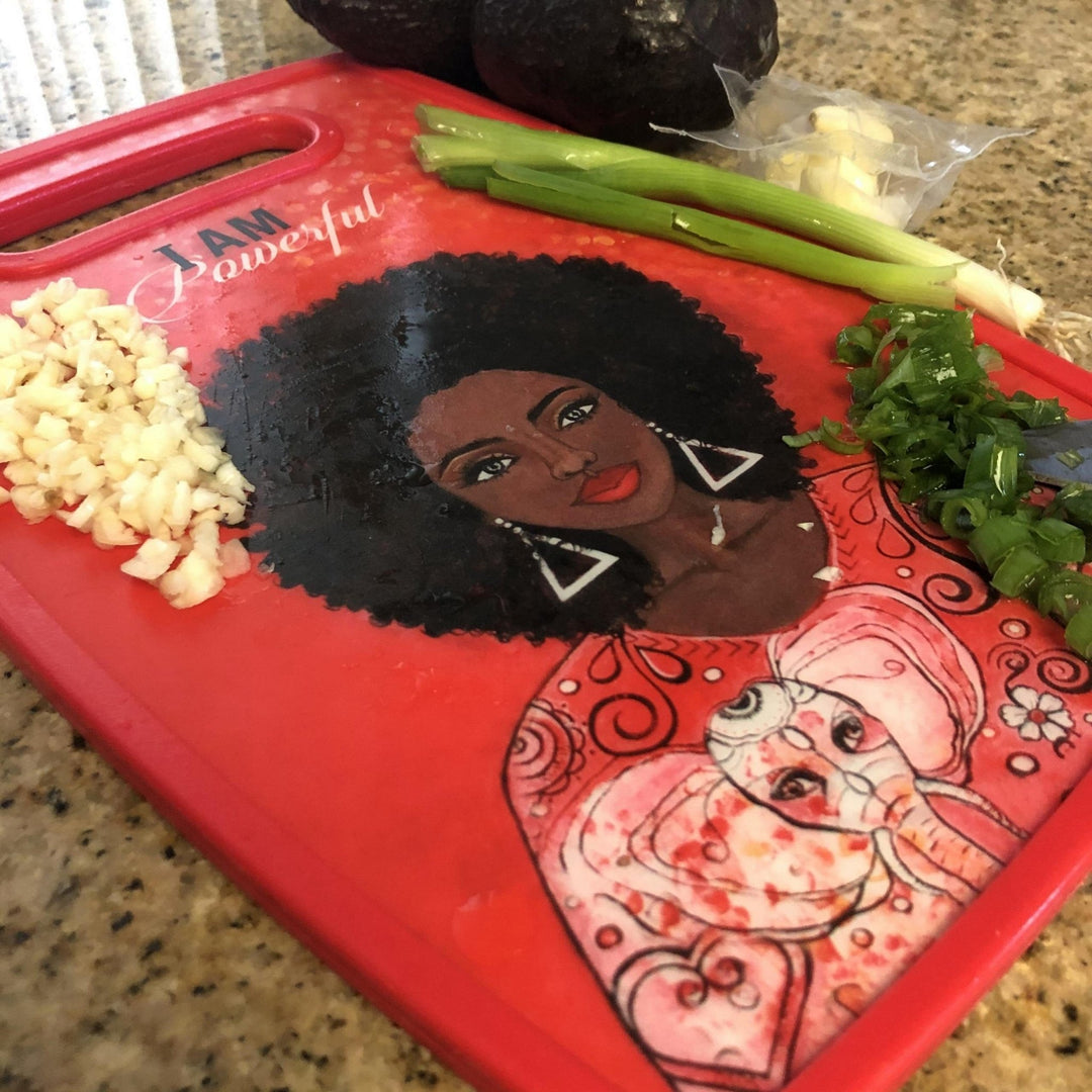I am Powerful by Syliva GBaby Cohen: Delta Simga Theta Cutting Board