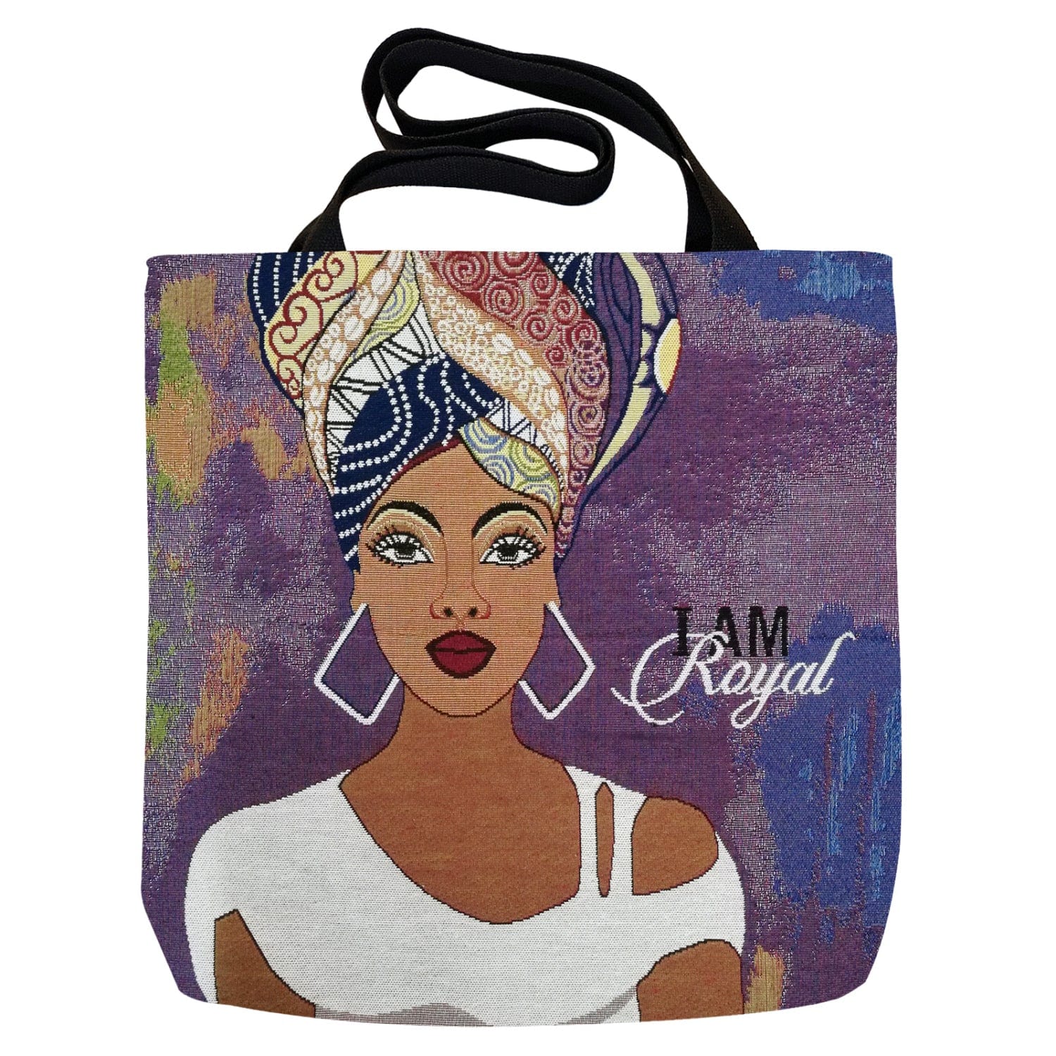 1 of 5: I Am Royal: African American Woven Tapestry Tote Bag by GBaby