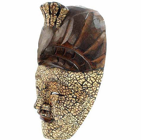 Hand Made Indonesian Eggshell Bird Mask by Stoneage Arts Global
