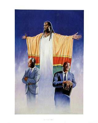 Jesus Christ With Us-Art-Tod Simonton-Unframed-The Black Art Depot