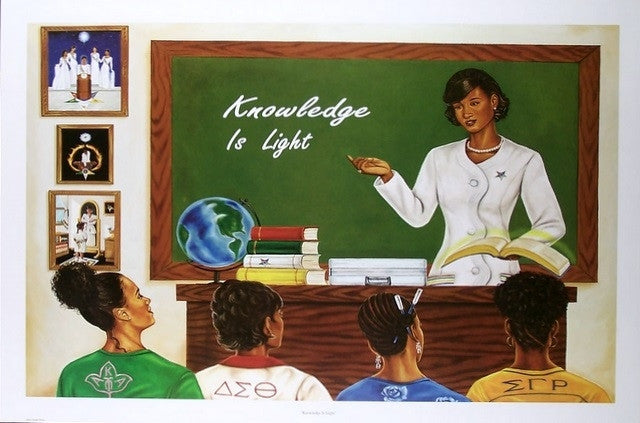 Knowledge Is Light-Art-Johnny Myers-8x10 Inches-The Black Art Depot