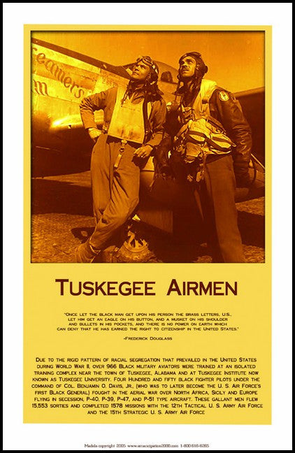 Tuskegee Airmen-Art-Julian Madyun-11x17 Inches (Framed)-Black Frame-The Black Art Depot