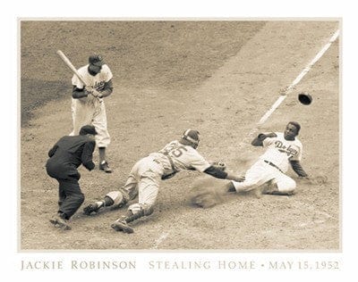 Jackie Robinson Stealing Home by Kadir Nelson