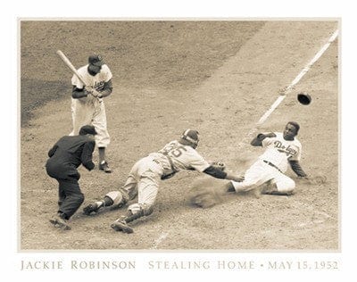  Jackie Robinson Stealing Home by Kadir Nelson