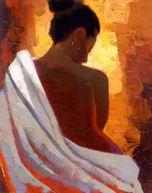 Crimson Nude by Keith Mallett