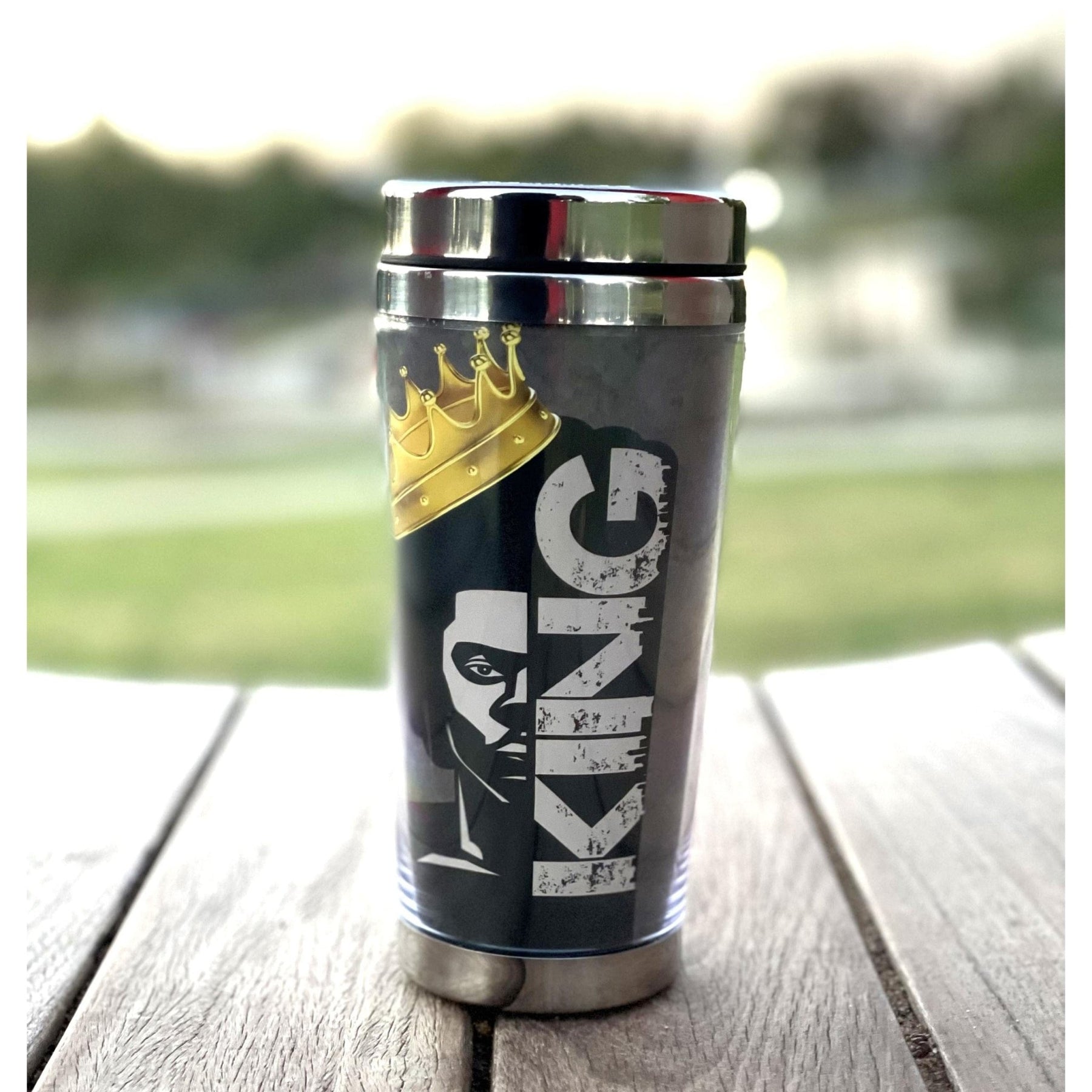 2 of 5: King (A Tribute to the Black Man): African American Travel Mug/Tumbler