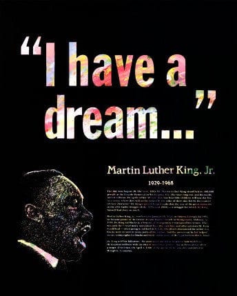 Great Black Americans: Martin Luther King Jr. Poster by Knowledge Unlimited