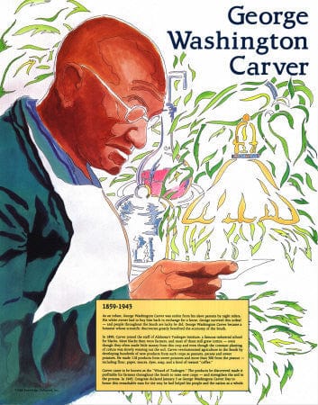 Great Black Americans: George Washington Carver Poster by Knowledge Unlimited
