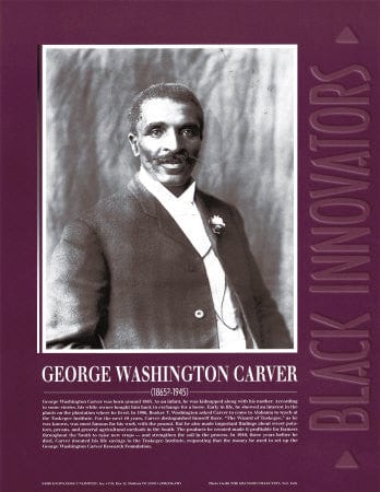 Black Innovators: George Washington Carver Poster by Knowledge Unlimited
