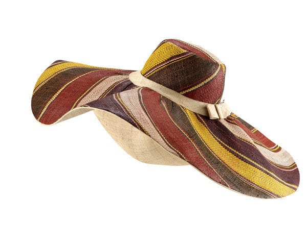 Kotobadi Oversized Raffia Floppy Hat (Multi-Colored)