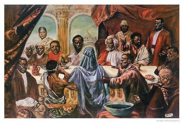 Black Last Supper Print - Bev Lopez Black Last Supper Print - Bev Lopez
