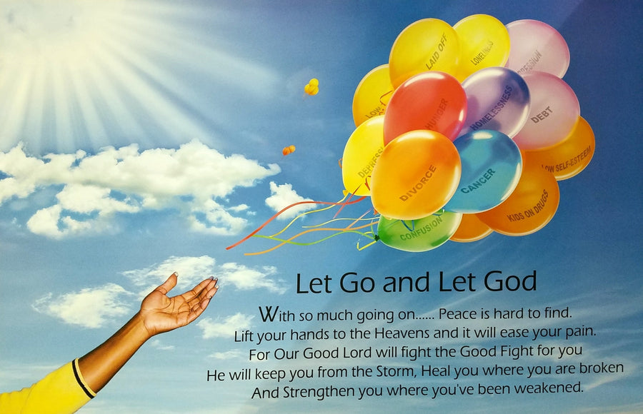 Let Go, Let GOD Religious Inspirational/Motivational Art Print