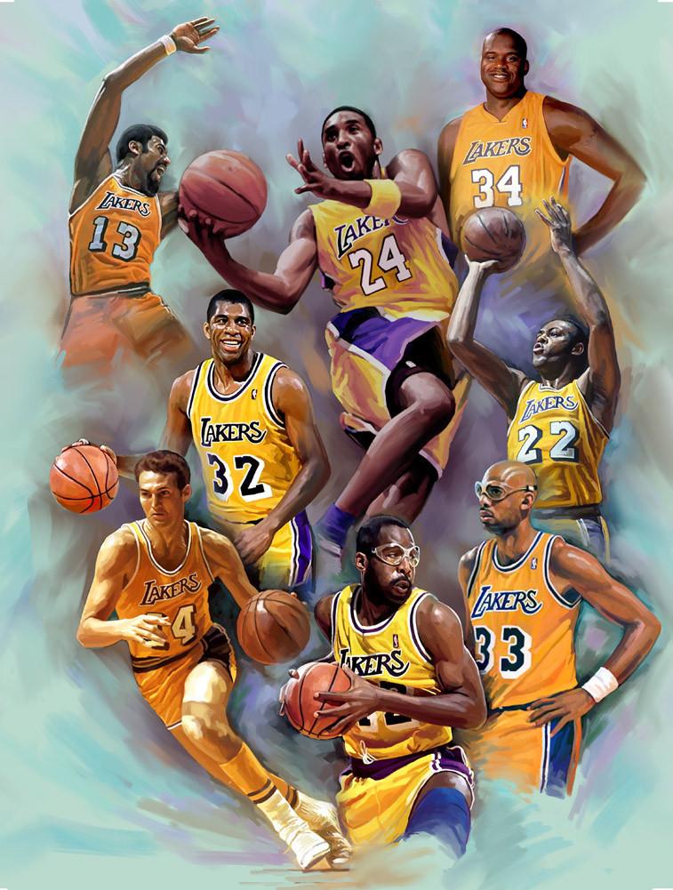 Los Angeles Lakers Black Mamba Edition Stats Print Wall 
