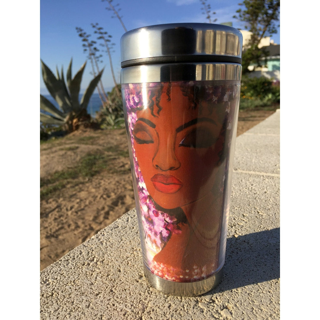 Love God by Sylvia "Gbaby" Cohen: African American Travel Mug/Tumbler