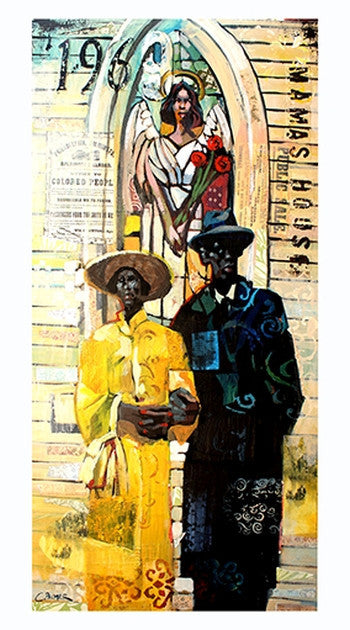 Mama's House-Art-Charly Palmer-40x18 inches-Giclee on Paper-Unframed-The Black Art Depot