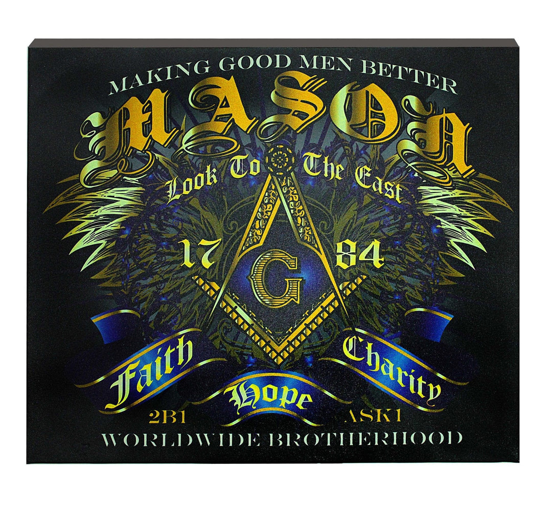 Prince Hall Masonic Canvas Wall Hanging